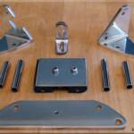 Here's a look at all the selfie camera mount parts polished and ready to be installed on our carbon fiber Vrod.

