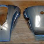Stripped off all the factory silver paint, sanded with 220, 320, 400, 600, 800, 1000, 2000 grit wet/dry sandpaper. Then polished with Autosol.
